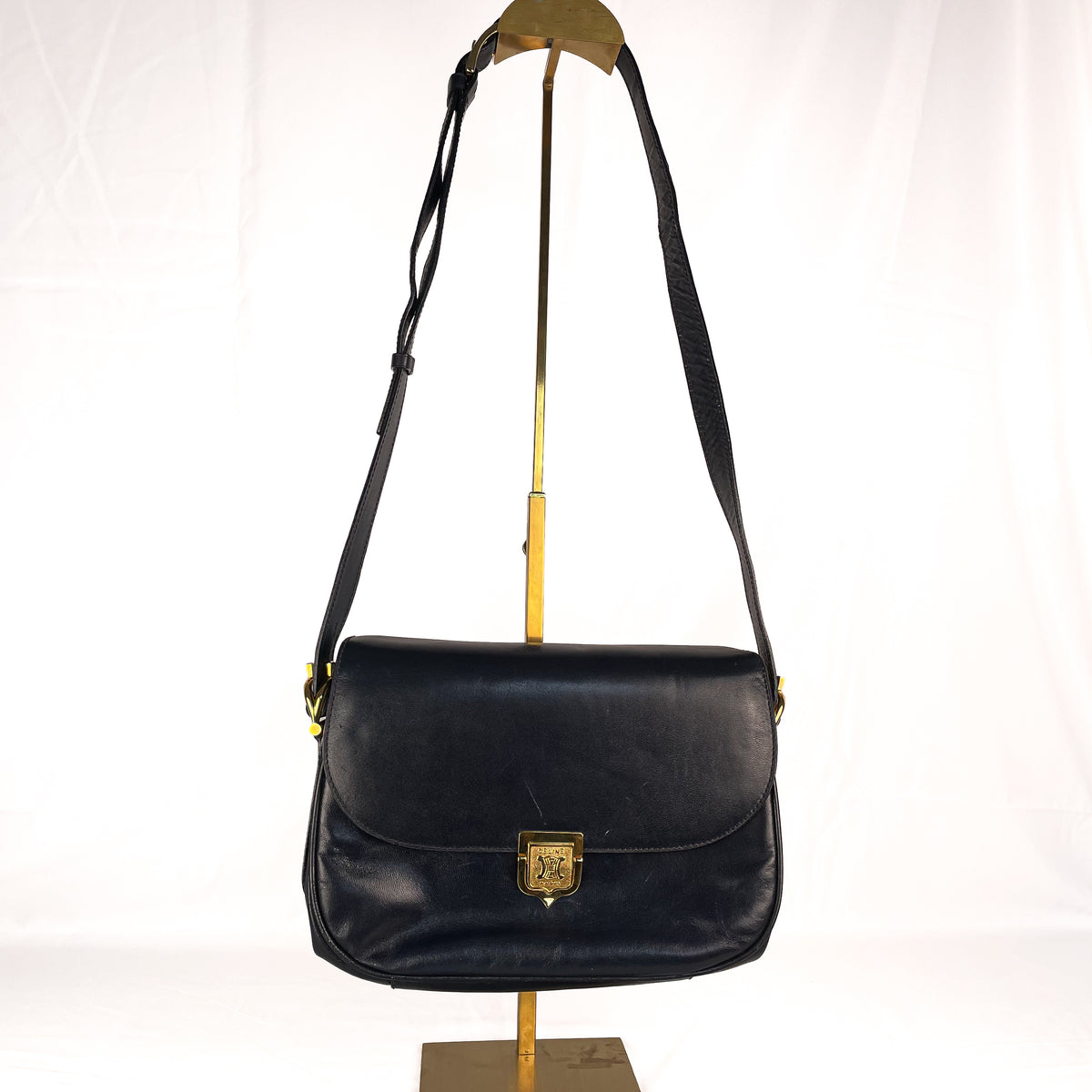 Vintage Celine Navy Crossbody Bag
