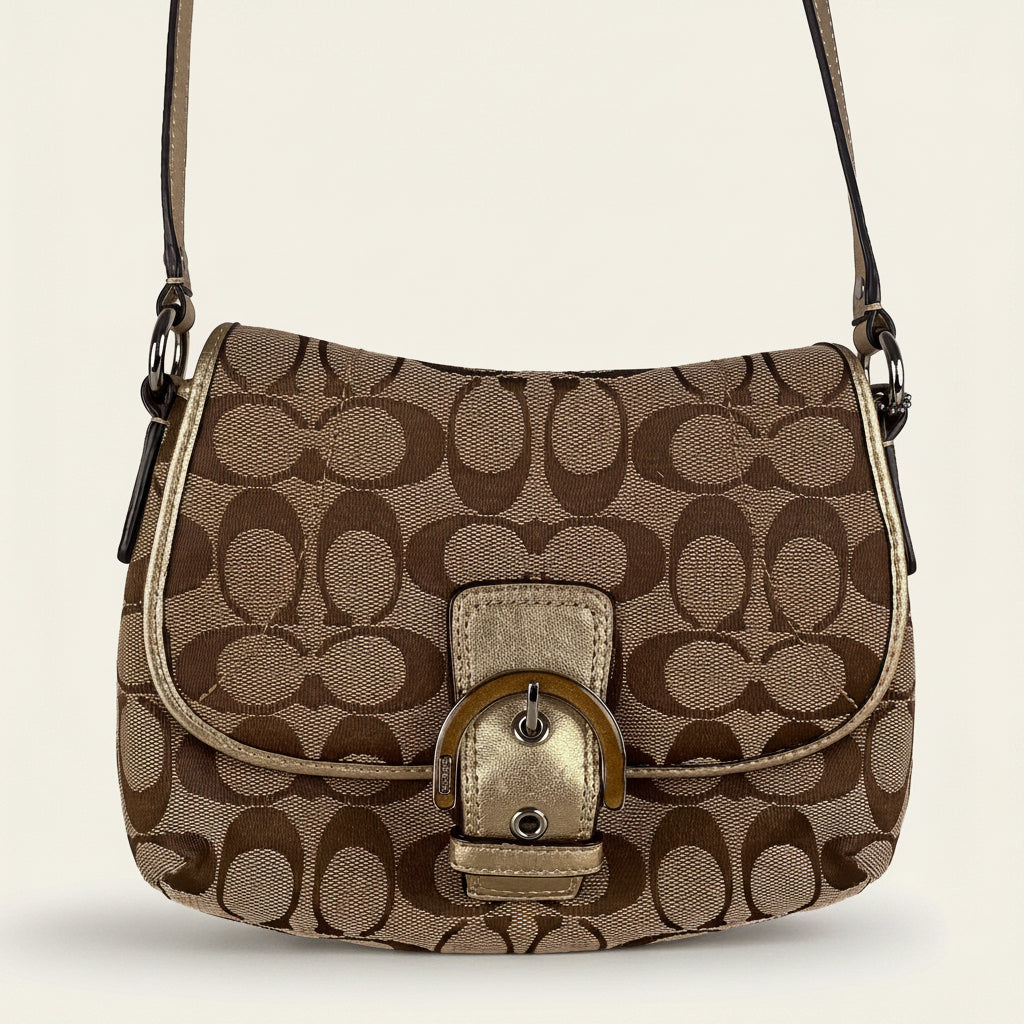 Coach Signature Soho flap crossbody or shoulder bag