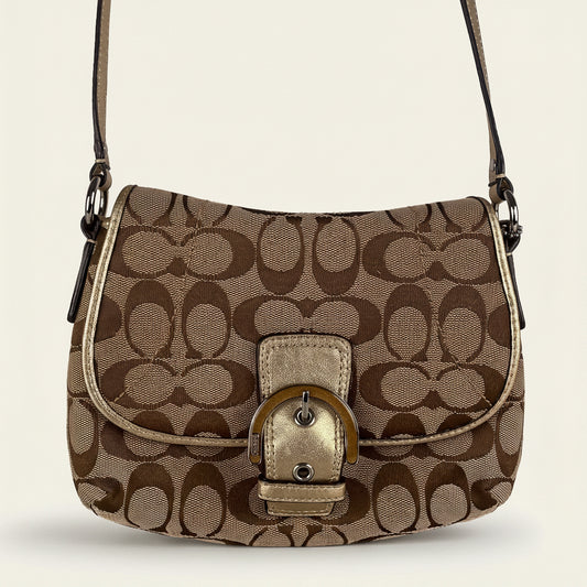 Coach Signature Soho flap crossbody or shoulder bag