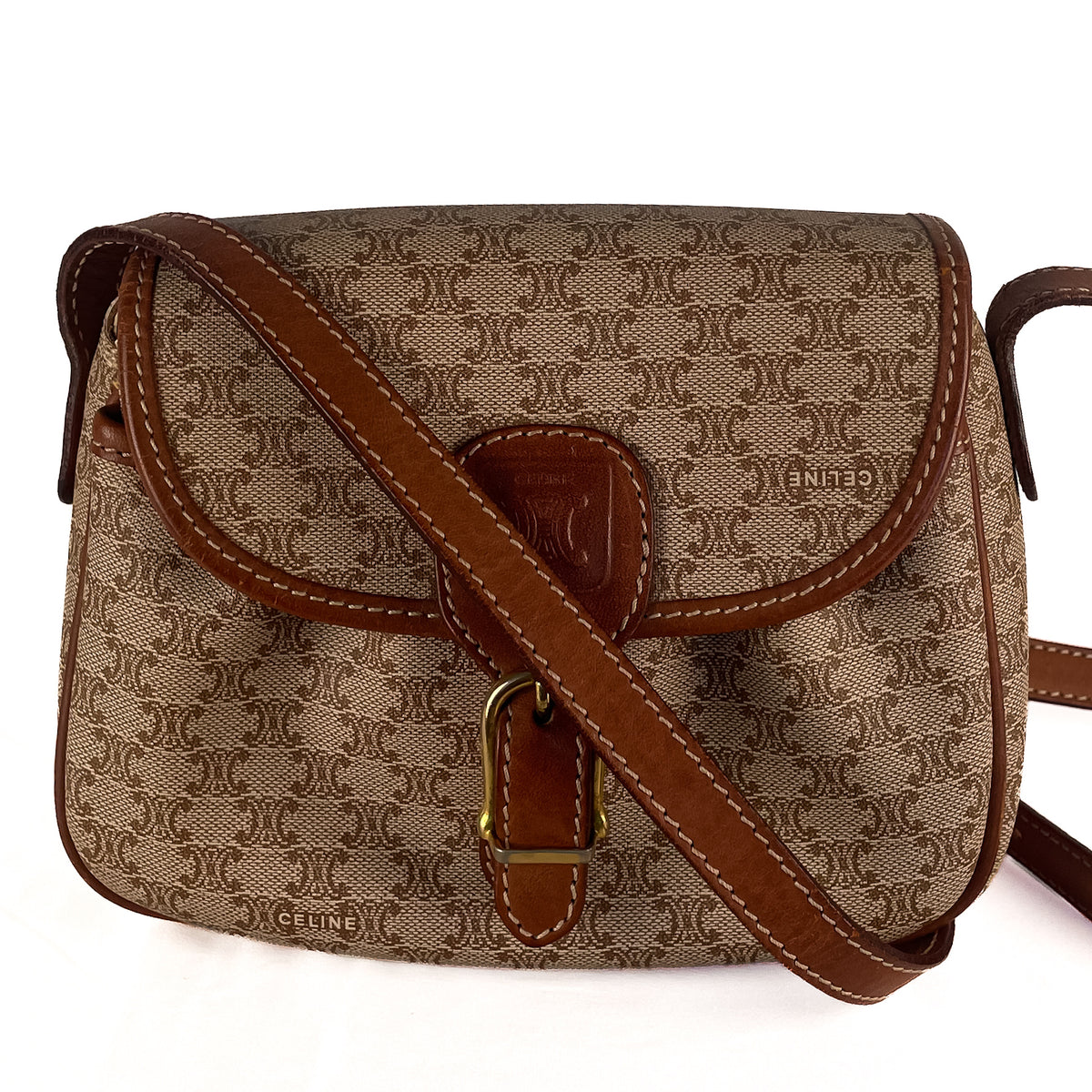 Celine Macadam Coated Canvas crossbody bag