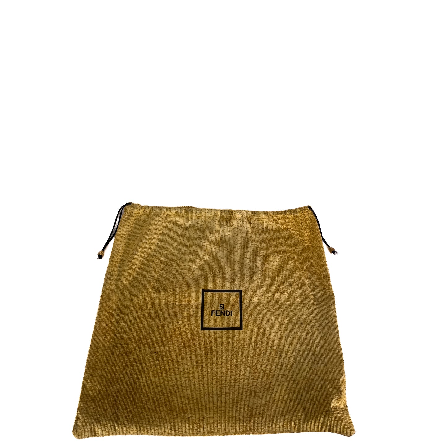 Fendi Zucchino Canvas / Leather Shoulder Bag