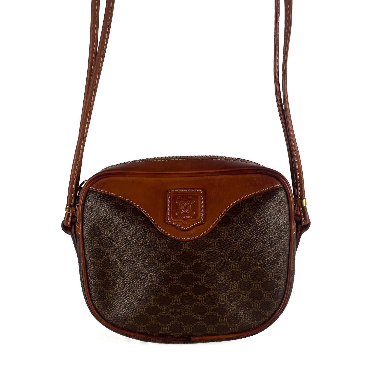 Celine Macadam Coated Canvas Crossbody Bag