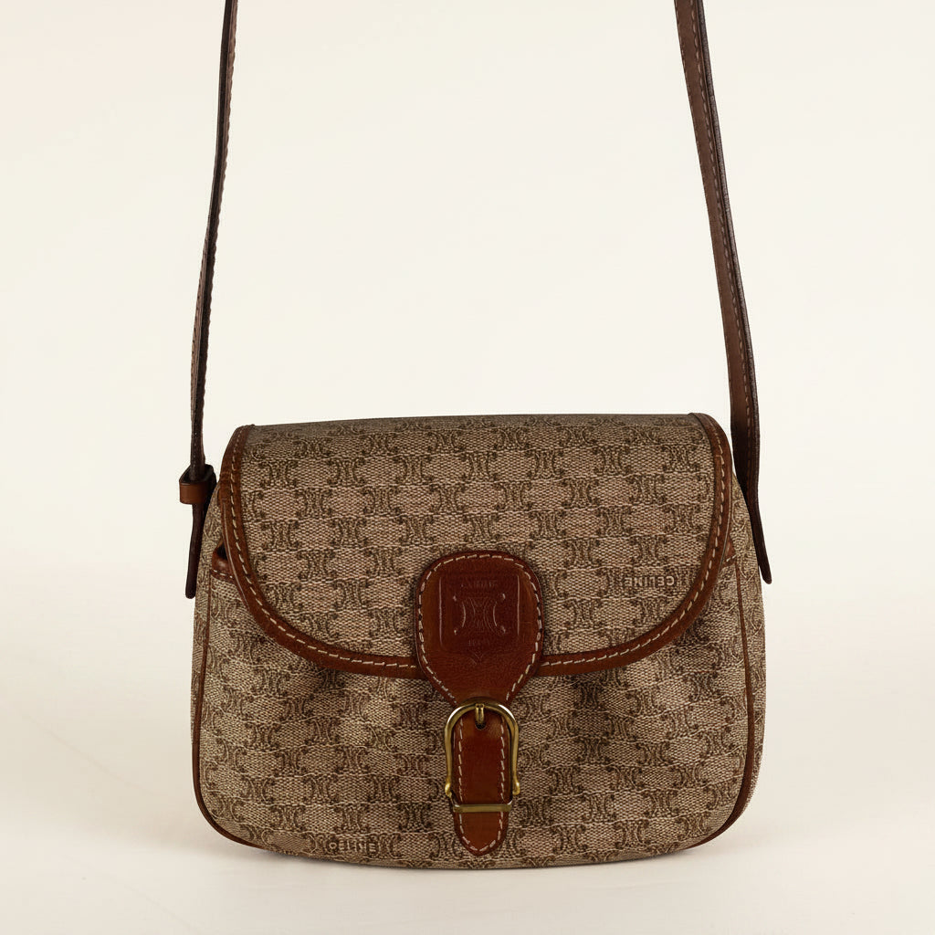 Celine Macadam Coated Canvas crossbody bag