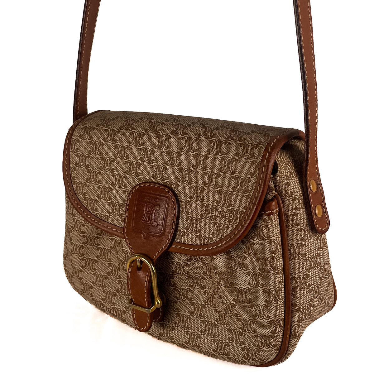 Celine Macadam Coated Canvas crossbody bag