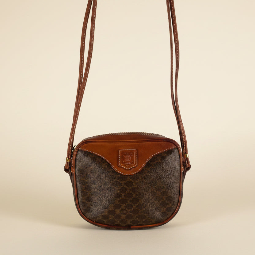 Celine Macadam Coated Canvas Crossbody Bag