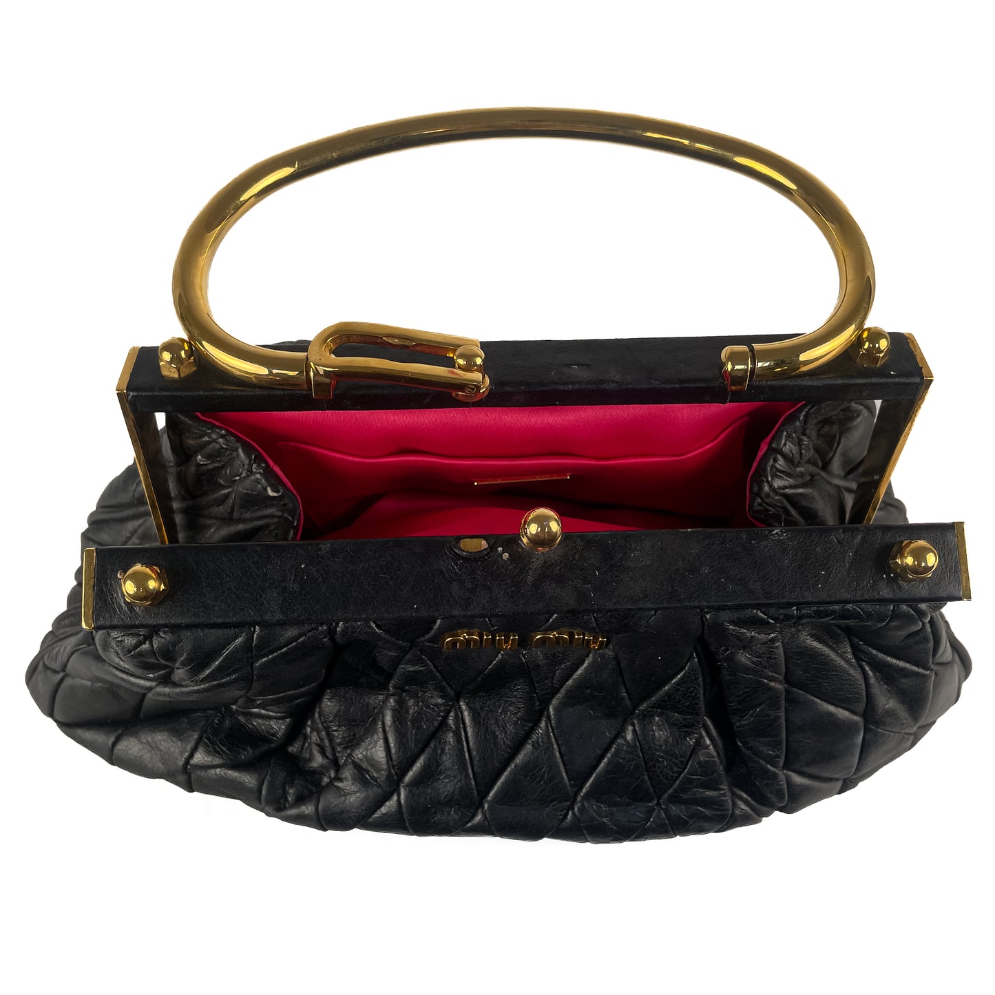 Miu Miu Matelasse Top Handle Evening Bag