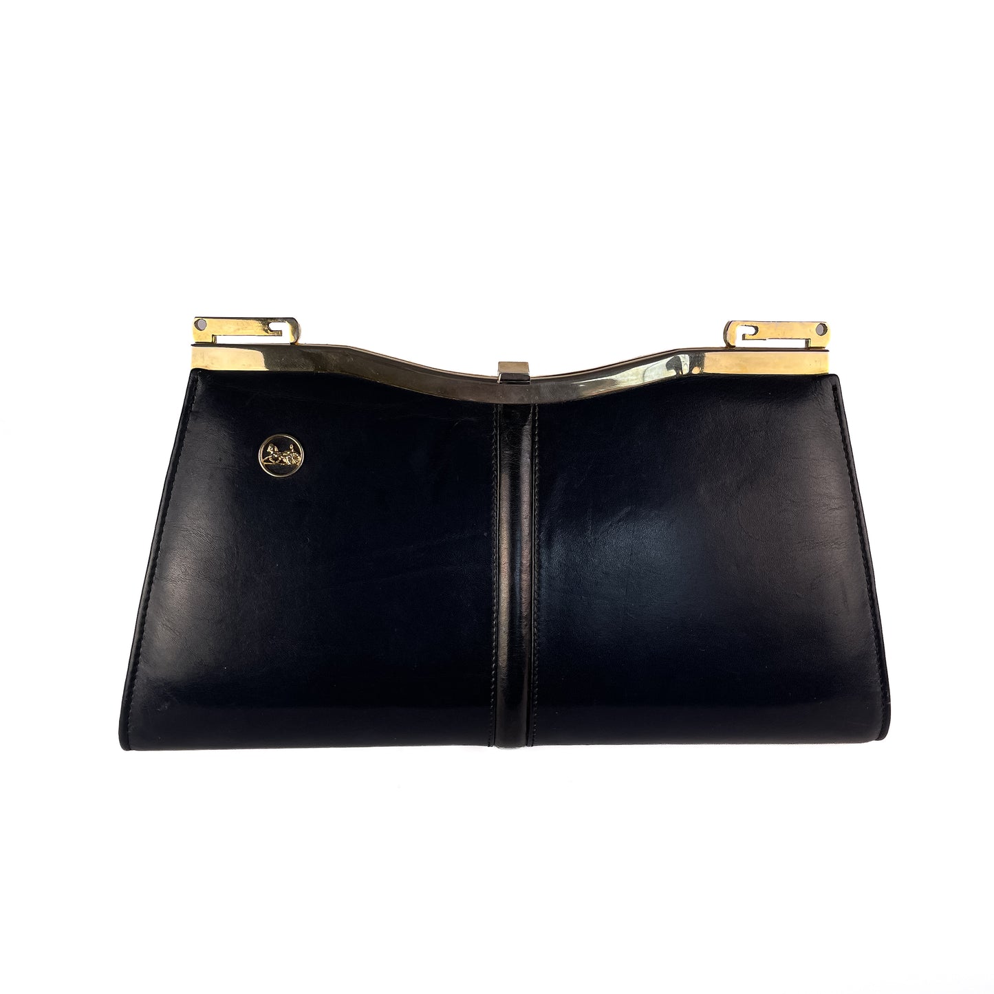 Vintage Celine navy leather handbag