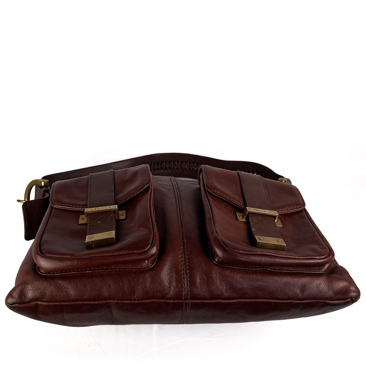 Base of brown Lauren Ralph Lauren Bermondsey leather hobo bag