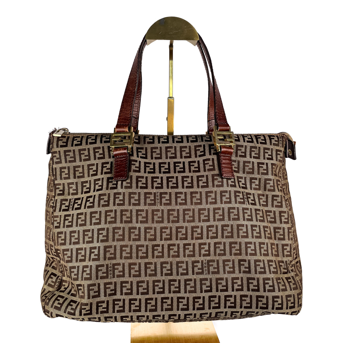 Fendi Zucchino FF monogram canvas detail