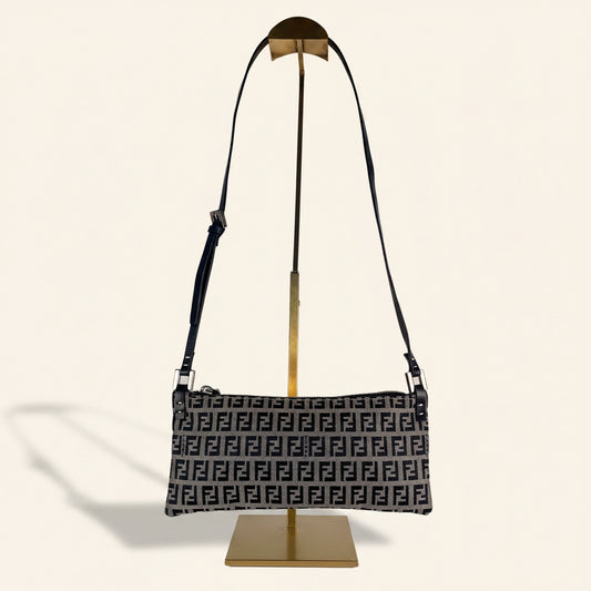 Fendi Zucchino shoulder bag in brown FF monogram canvas