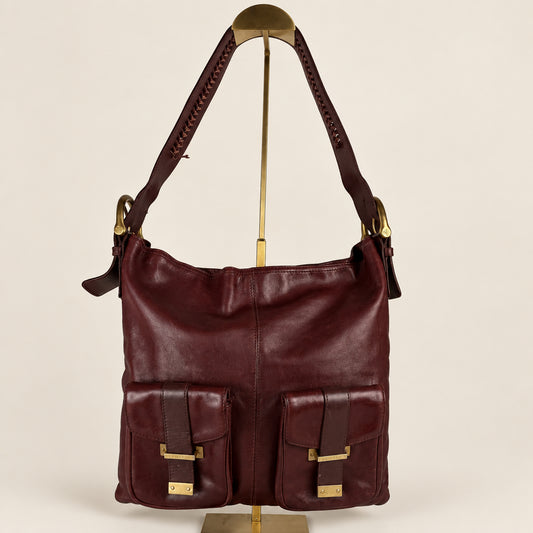 Lauren Ralph Lauren Bermondsey leather hobo bag in dark brown