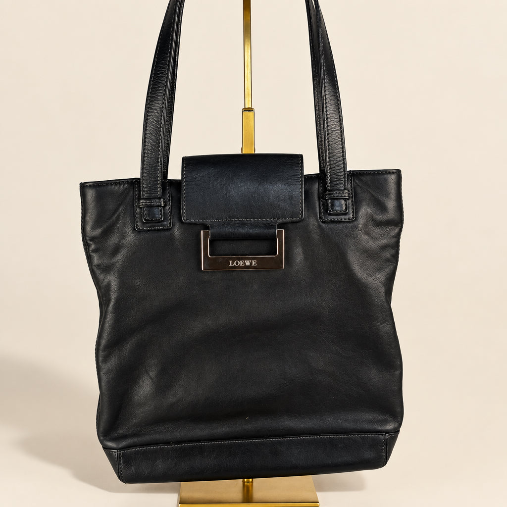 Loewe 2003 Mini Calf Leather Tote in black