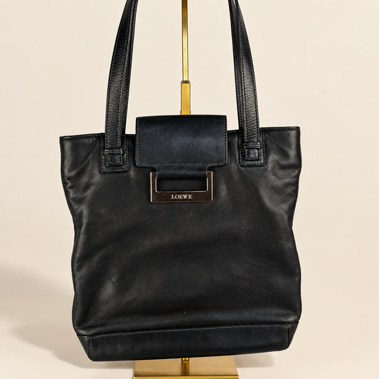 Loewe 2003 Mini Calf Leather Tote in black