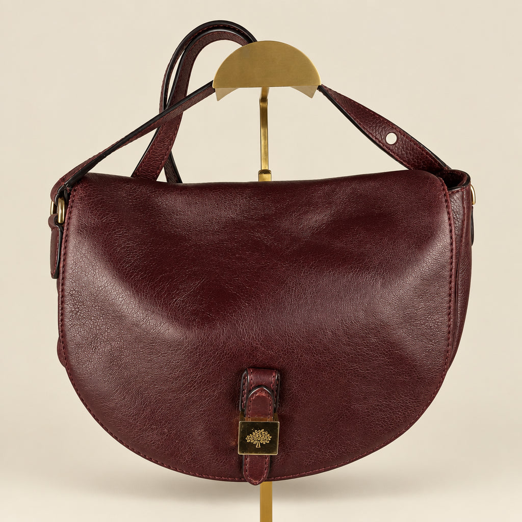 Burgundy Mulberry Tessie leather satchel